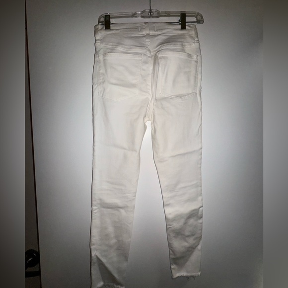 Madewell 9” Mid-Rise Button Skinny Jean Size 27 Pure White - Picture 9 of 13